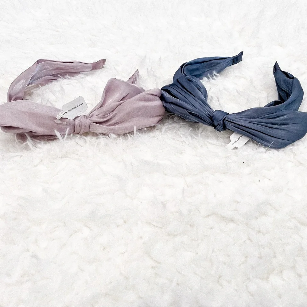 new set of 2 anthropologie bow headbands
